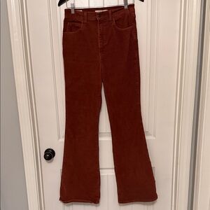 Levi's Deep Red Wide Leg Jeans